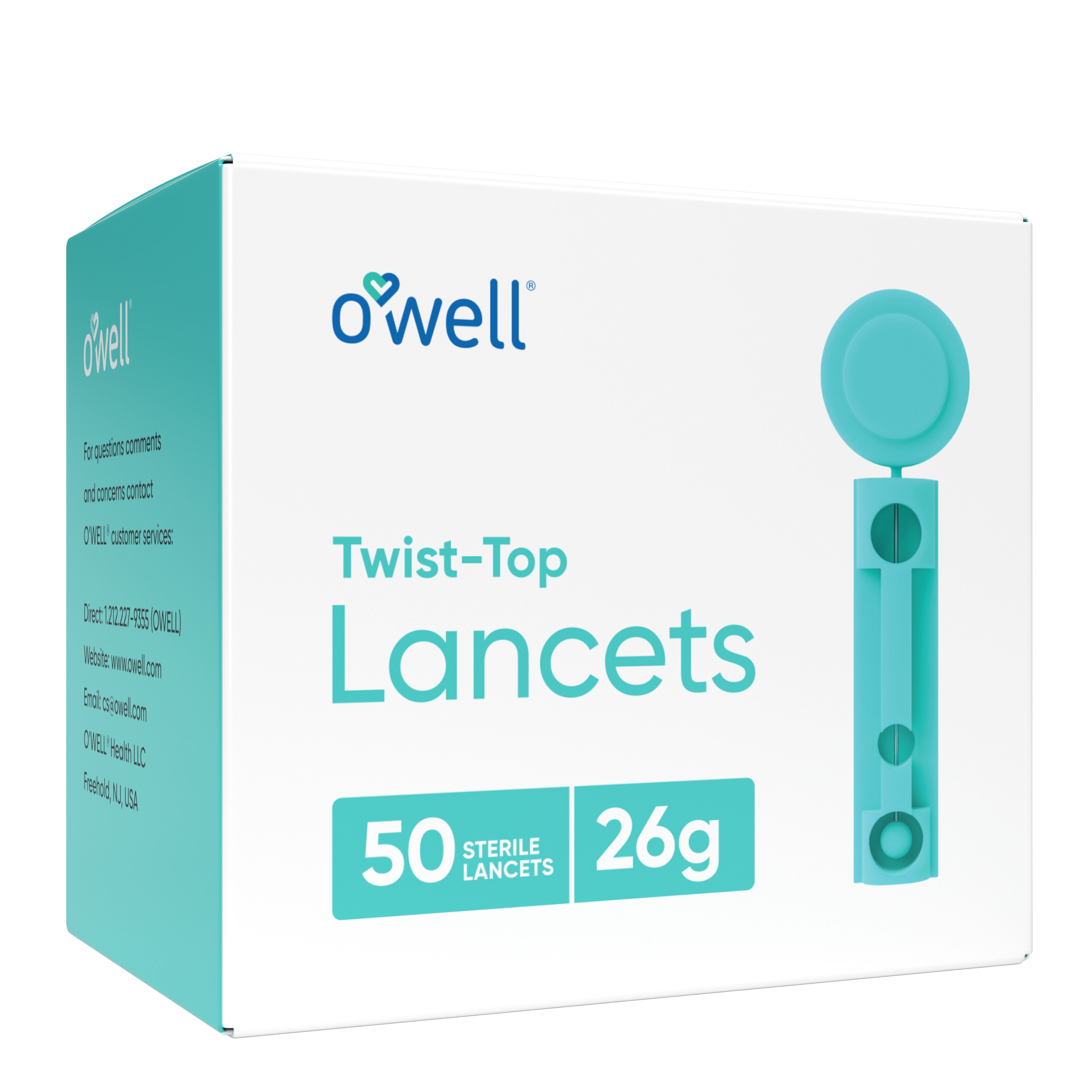 O’WELL Twist Top 26 Gauge Ultra Thick Needle Lancets