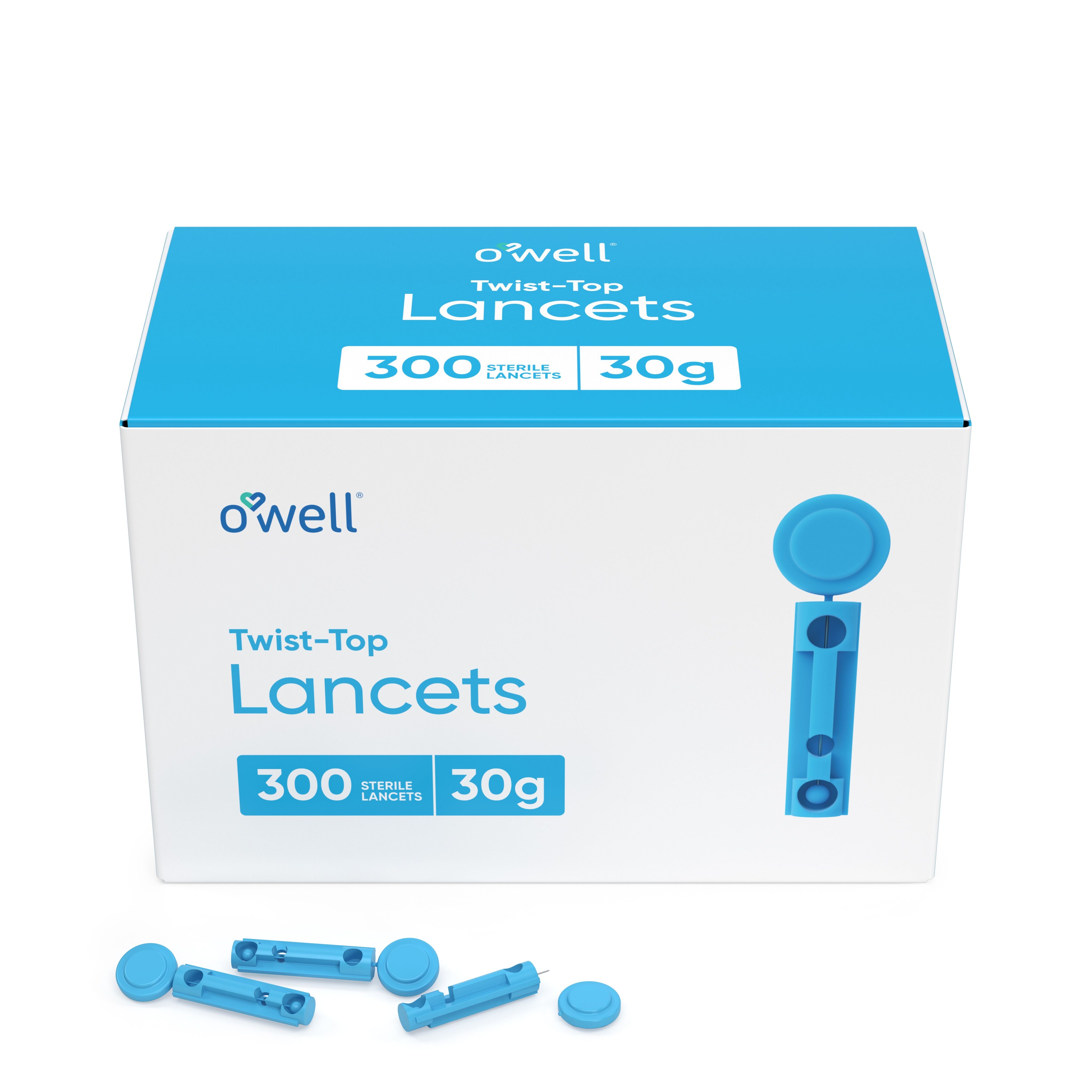 O’WELL Twist Top 30 Gauge Thin Needle Lancets