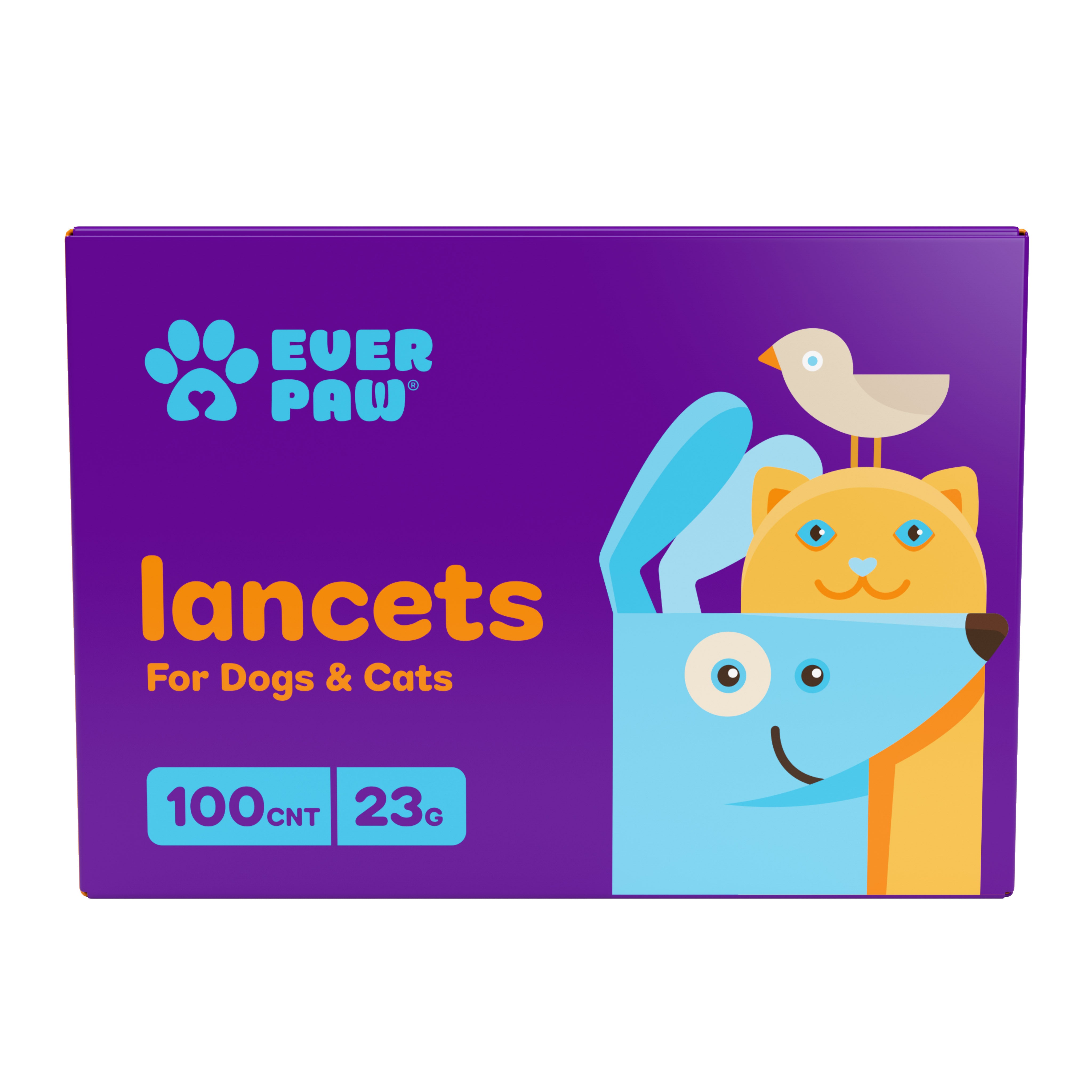 EverPaw Twist Top 23g Lancets, 100 Count | Ultra Thick & Long Needle for Dogs & Cats