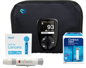 Contour NEXT Diabetes Testing Kit | Starter Kit + Test Strips & Lancets