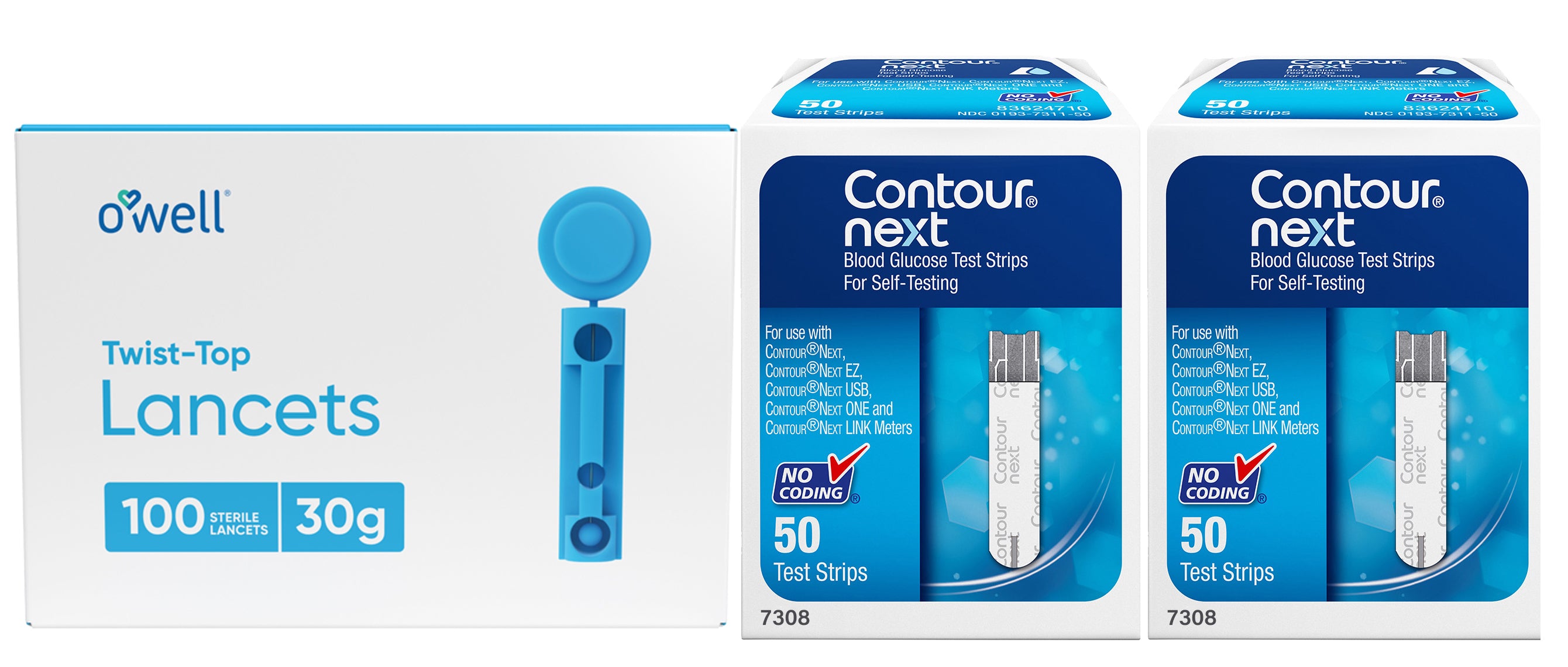 Contour NEXT Test Strips & Lancets, 50/100 Count