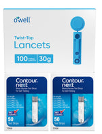 Load image into Gallery viewer, Contour NEXT Blood Glucose Test Strips + Lancets
